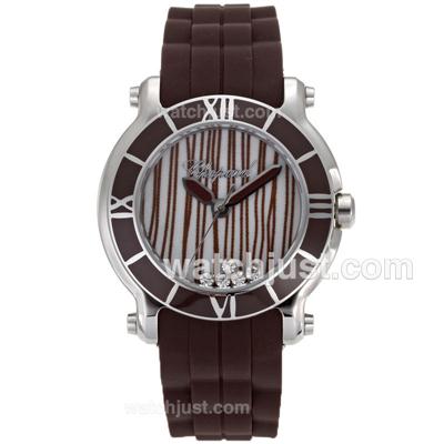 Chopard Happy Sport Brown Bezel with Brown Dial-Brown Rubber Strap