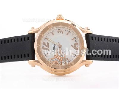 Chopard Happy Sport Butterfly Rose Gold Case with White Dial -Lady Size