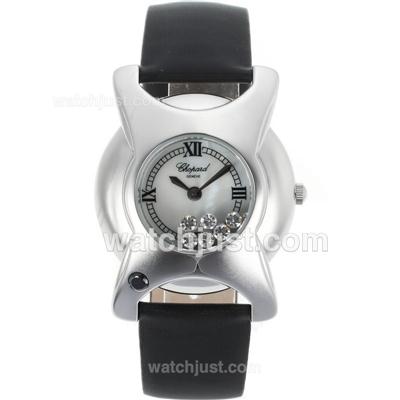 Chopard Happy Sport Diamond Bezel with MOP Dial-Leather Strap