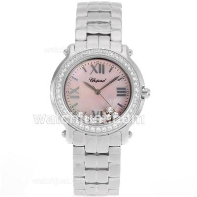 Chopard Happy Sport Diamond Bezel with Pink MOP Dial S/S