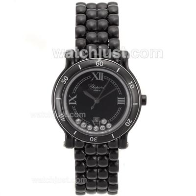 Chopard Happy Sport Full Black Authentic Ceramic with Black Dial-Lady Size