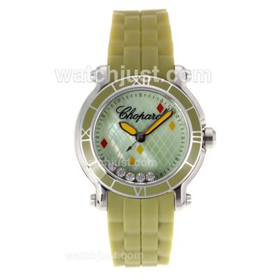 Chopard Happy Sport Green Dial with Green Rubber Strap-Sapphire Glass