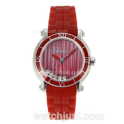 Chopard Happy Sport Red Dial with Red Rubber Strap-Sapphire Glass