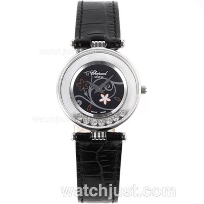 Chopard Happy Sport with Flower Black Dial-Sapphire Glass