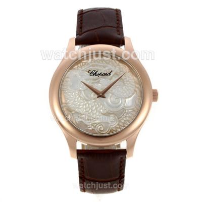 Chopard LUC XP Urushi Dragon Rose Gold Case with Brown Leather Strap