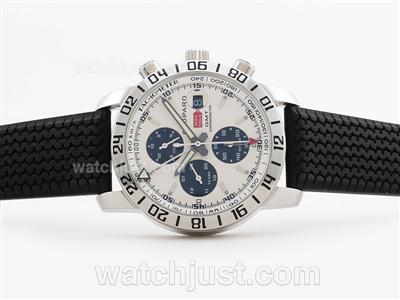 Chopard Mille Miglia Chrono GMT SS Case With White Dial-Same Chassis As 7750-High Quality