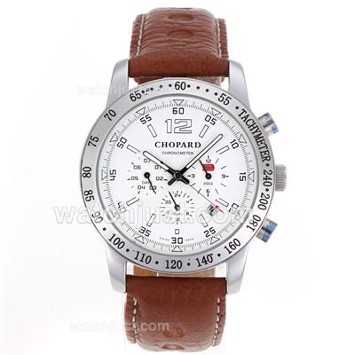 Chopard Mille Miglia Automatic with White Dial-Leather Strap