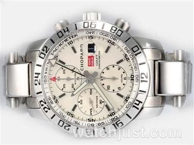 Chopard Mille Miglia Chrono GMT Swiss Valjoux 7750 Movement AR Coating with White Dial