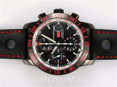 Chopard Mille Miglia GMT Working Swiss Valjoux 7750 Movement PVD Case with Black Dial-AR Coating