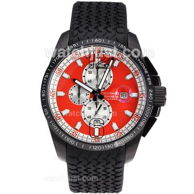 Chopard Mille Miglia GT XL Working Chronograph PVD Case with Red Dial-Rubber Strap