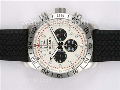 Chopard Mille Miglia Jacky Ickx Edition Working Chronograph with White Dial-Rubber Strap