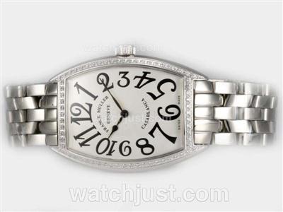 Franck Muller Casablanca Automatic Diamond Bezel with White Dial