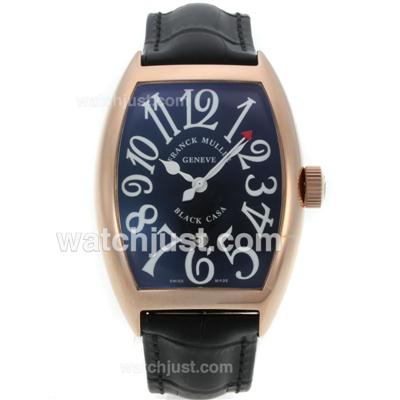 Franck Muller Casablanca Automatic Rose Gold Case with Black Dial-Jumbo Version