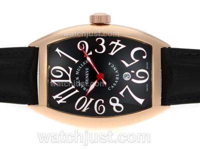 Franck Muller Casablanca Automatic Rose Gold Case with Black Dial