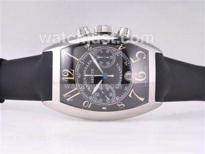 Franck Muller Casablanca Chrono Swiss Valjoux 7750 Movement with Black Dial