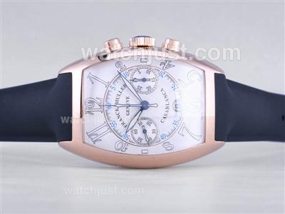 Franck Muller Casablanca Chrono Swiss Valjoux 7750 Movement with Rose Gold Case