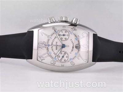 Franck Muller Casablanca Chrono Swiss Valjoux 7750 Movement with White Dial