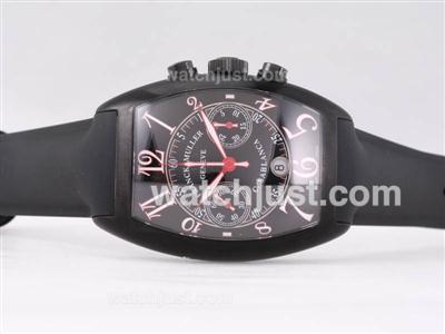 Franck Muller Casablanca Chronograph Swiss Valjoux 7750 Movement PVD With Black Dial-Updated Version