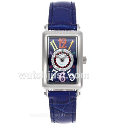 Franck Muller Casablanca Vegas with Blue Dial-Leather Strap