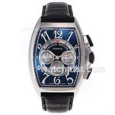 Franck Muller Casablanca Working Chrono with Black Dial-Same Structure As 7750 Version-High Quality