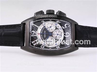 Franck Muller Casablanca Working Chronograph PVD Case with Black Dial