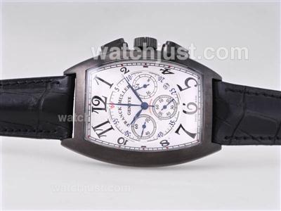 Franck Muller Casablanca Working Chronograph PVD Case with White Dial