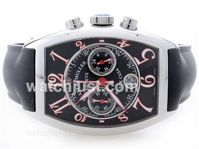 Franck Muller Casablanca Working Chronograph with Black Dial-Same Structure As 7750-High Quality