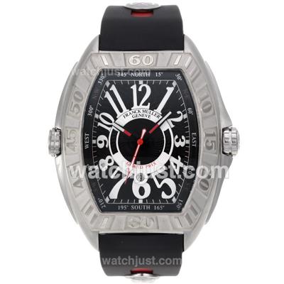Franck Muller Conquistador Automatic with Black Dial-Rubber Strap