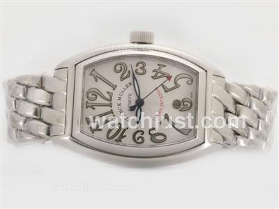 Franck Muller Curvex Conquistador Swiss ETA 2824 Movement with White Dial