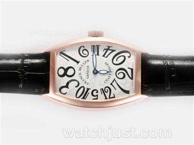 Franck Muller Crazy Hours Automatic Rose Gold Case with White Dial