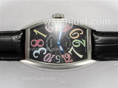 Franck Muller Crazy Hours Automatic with Black Dial and Strap