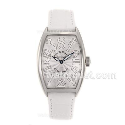 Franck Muller Crazy Hours Color Dreams Automatic with White Dial and Strap