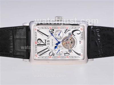 Franck Muller Long Island Tourbillon Automatic with White Dial