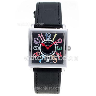 Franck Muller Master Square Colorful Number Markers with Black Dial-Mid Size