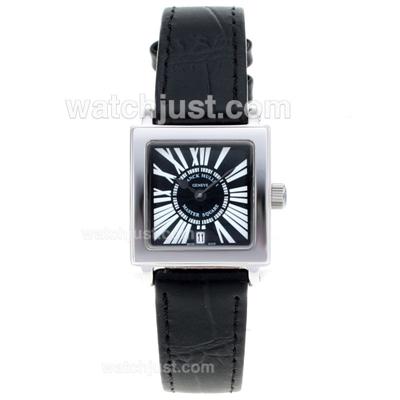 Franck Muller Master Square Roman Markers with Black Dial-Lady Size