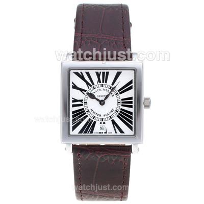 Franck Muller Master Square Roman Markers with White Dial-Mid Size