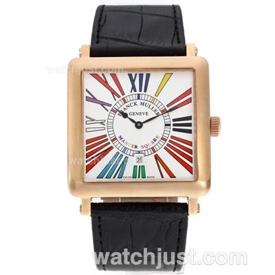 Franck Muller Master Square Rose Gold Case with White Dial