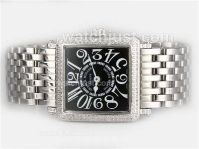 Franck Muller Master Square Swiss ETA Movement With Diamond Bezel-Number Marking