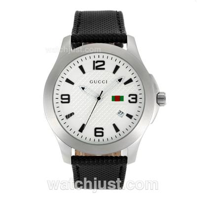 Gucci G-Timeless Collection Automatic Black Markers with White Dial-18K Plated Gold Movement