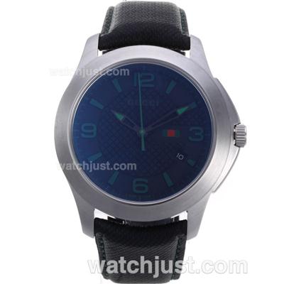 Gucci G-Timeless Collection Green Markers with Black Dial-Nylon Strap