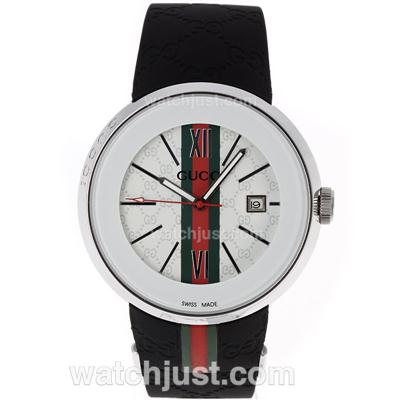 Gucci I-Gucci Collection Automatic with White Dial-Rubber Strap