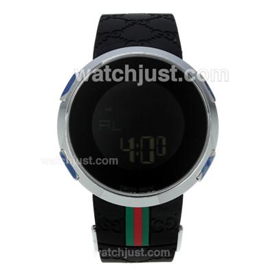 Gucci I-Gucci Collection with Digital Displayer-Rubber Strap