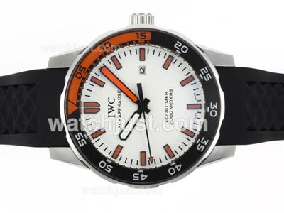 IWC Aquatimer 2000 Meters Automatic White Dial with Orange/Black Bezel