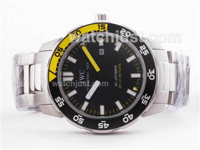 IWC Aquatimer Automatic Black Dial with Yellow/Black Bezel S/S