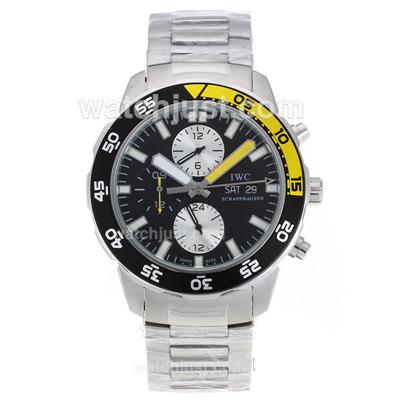 IWC Aquatimer Automatic Black/Yellow Bezel with Black Dial S/S