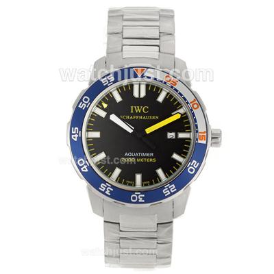 IWC Aquatimer Automatic Blue/White Bezel with Black Dial-S/S