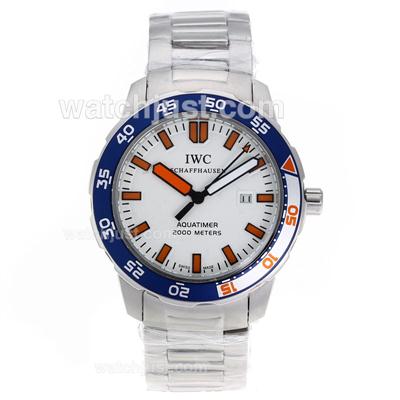 IWC Aquatimer Automatic Blue/White Bezel with White Dial S/S