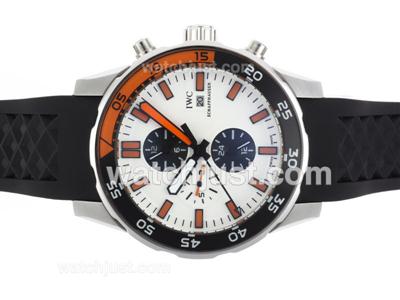 IWC Aquatimer Chrono Automatic White Dial with Orange/Black Bezel