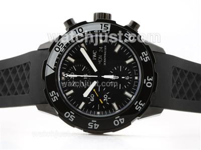 IWC Aquatimer Chronograph Swiss Valjoux 7750 Movement -PVD Case