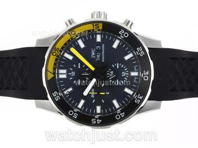 IWC Aquatimer Day-Date Chrono Automatic Black Dial with Yellow/Black Bezel